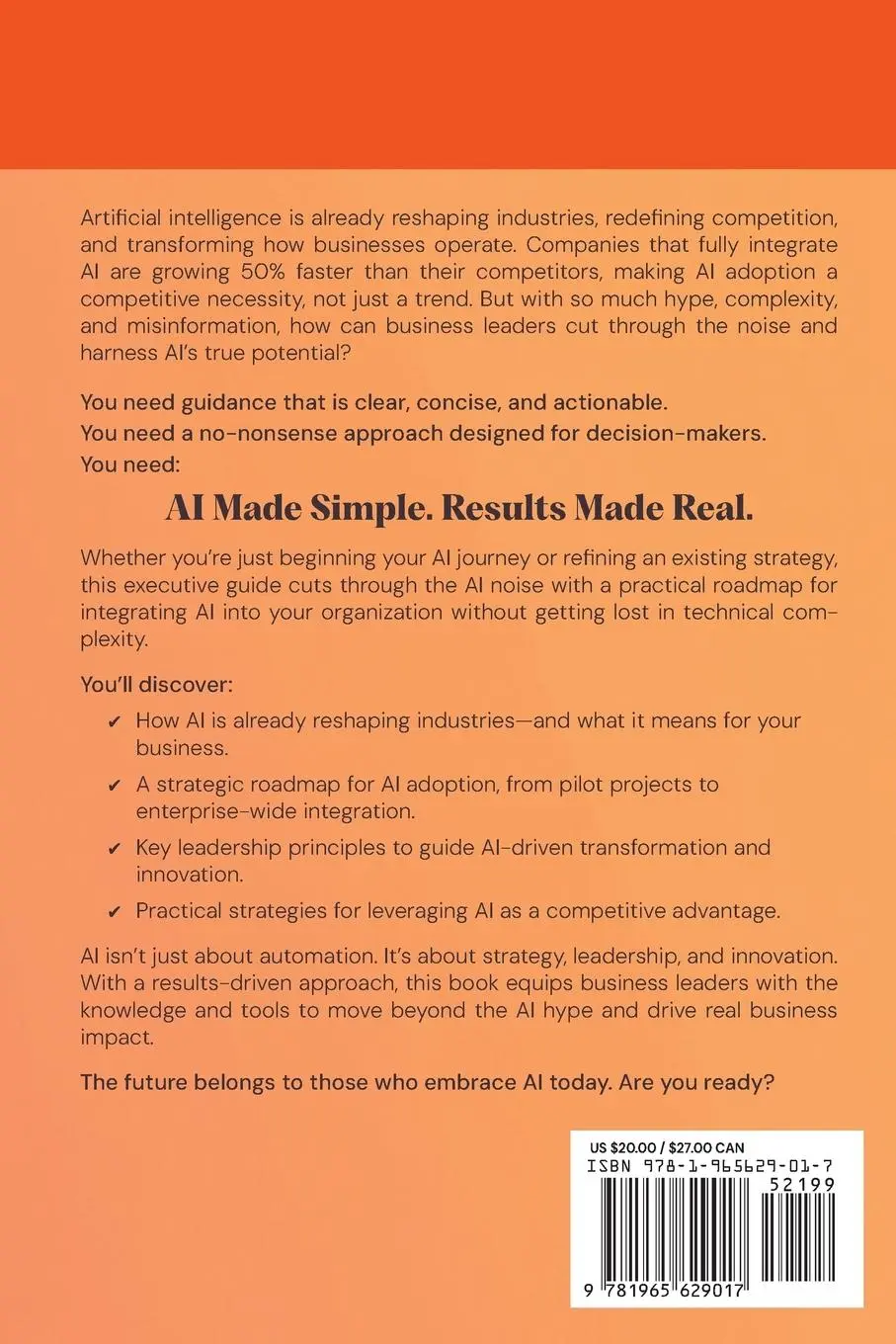 Rückseite: 9781965629017 | AI Made Simple. Results Made Real. | Kathleen Perley | Taschenbuch