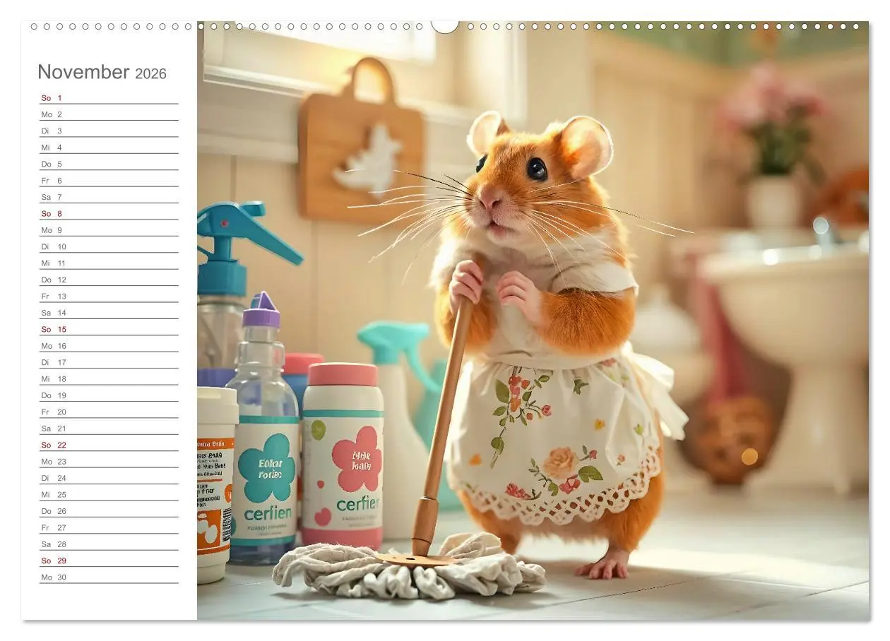 Bild: 9783457319017 | Hamsti Haushalt - Ordnung mit Pfiff und Flausch (Wandkalender 2026...