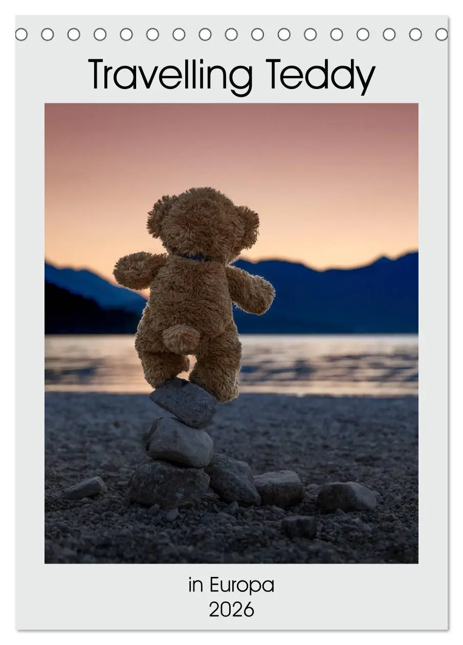 Cover: 9783516409017 | Travelling Teddy in Europa (Tischkalender 2026 DIN A5 hoch),...