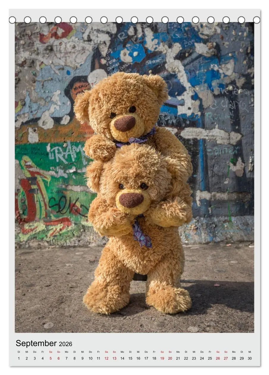 Bild: 9783516409017 | Travelling Teddy in Europa (Tischkalender 2026 DIN A5 hoch),...