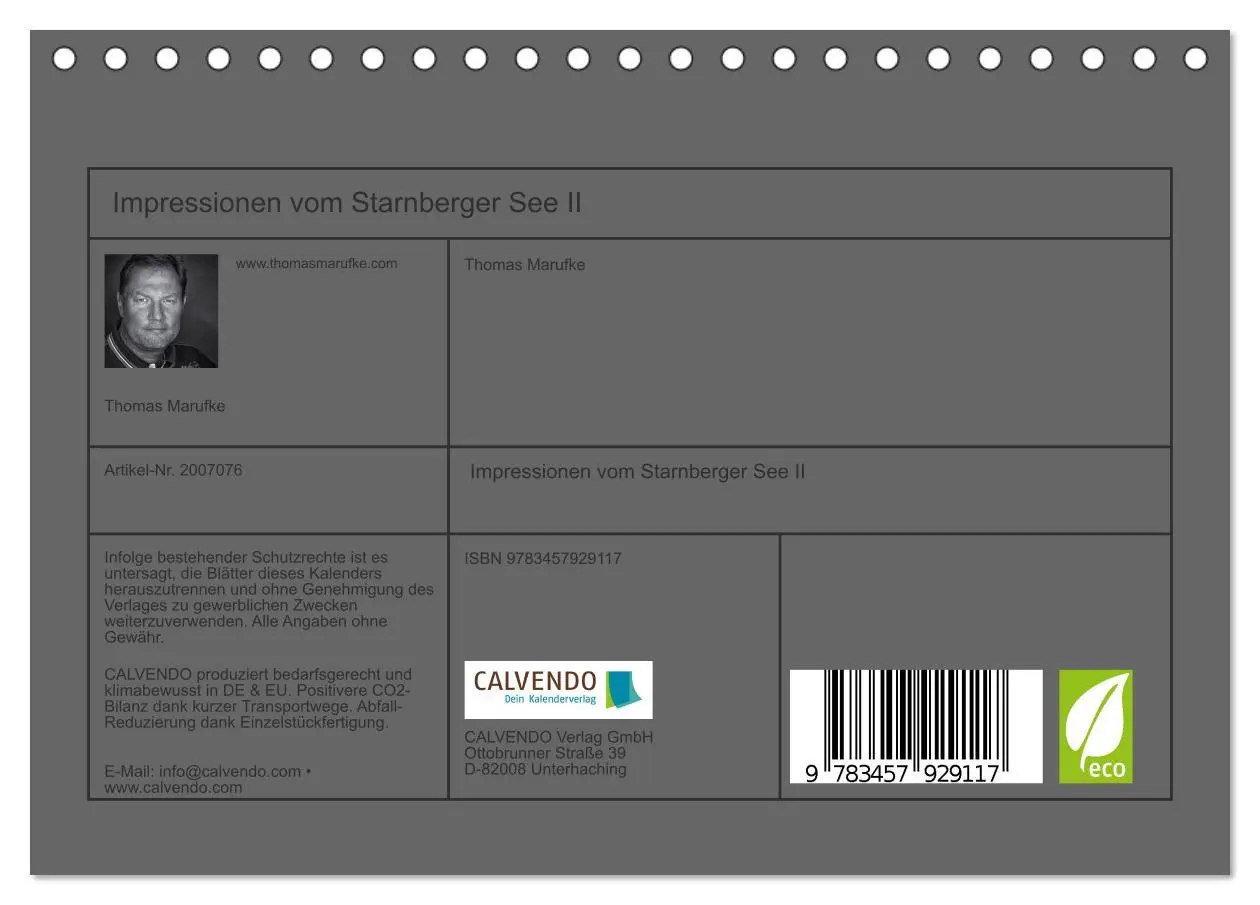 Bild: 9783457929117 | Impressionen vom Starnberger See II (Tischkalender 2026 DIN A5...