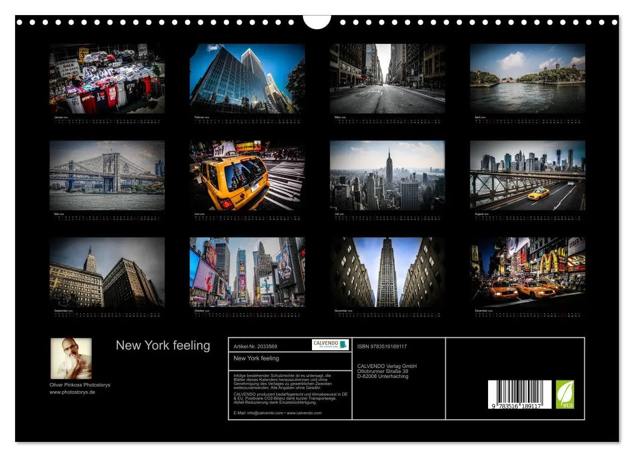 Bild: 9783516189117 | New York feeling (Wandkalender 2026 DIN A3 quer), CALVENDO...