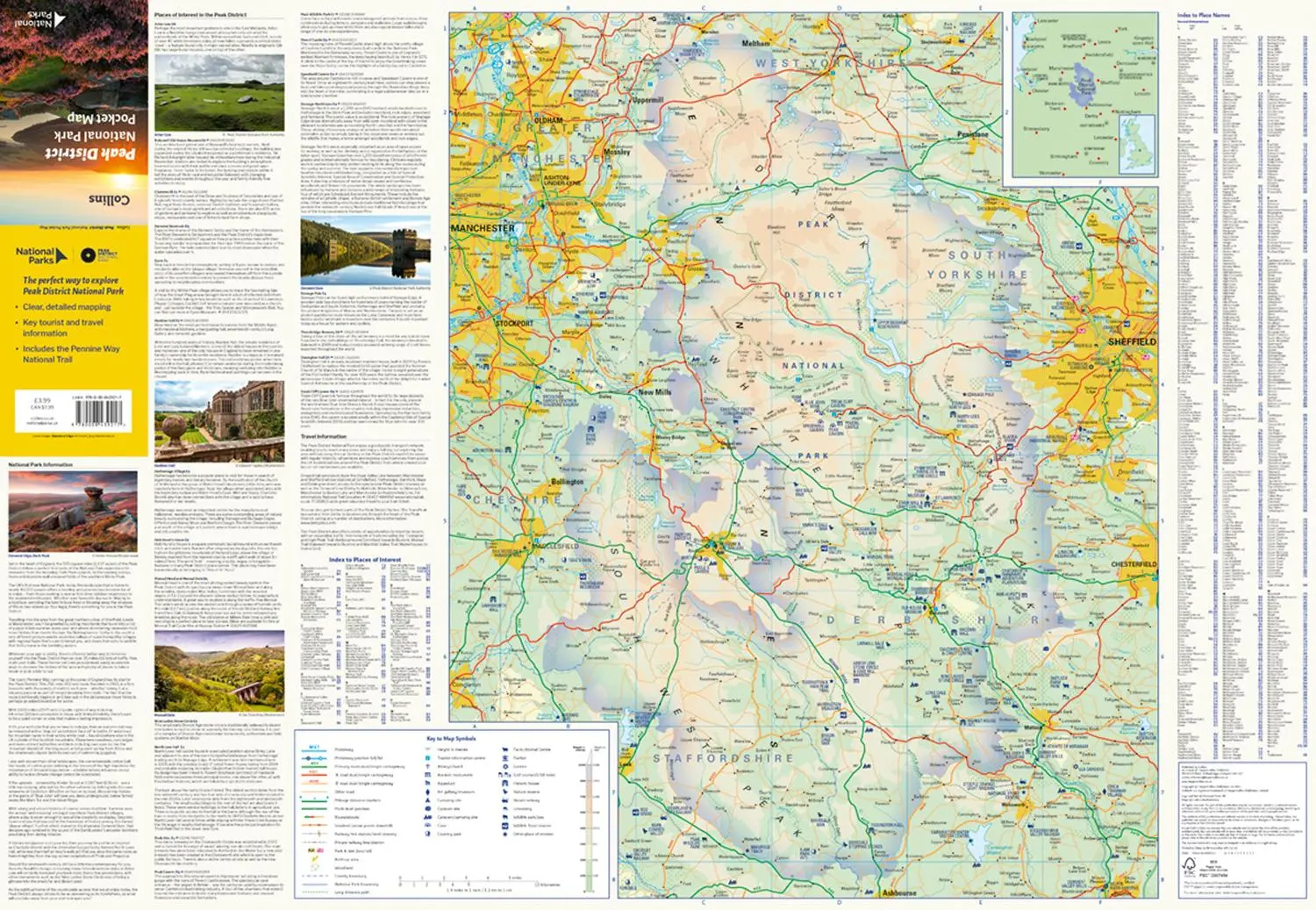 Bild: 9780008439217 | Peak District National Park Pocket Map | National Parks Uk (u. a.)