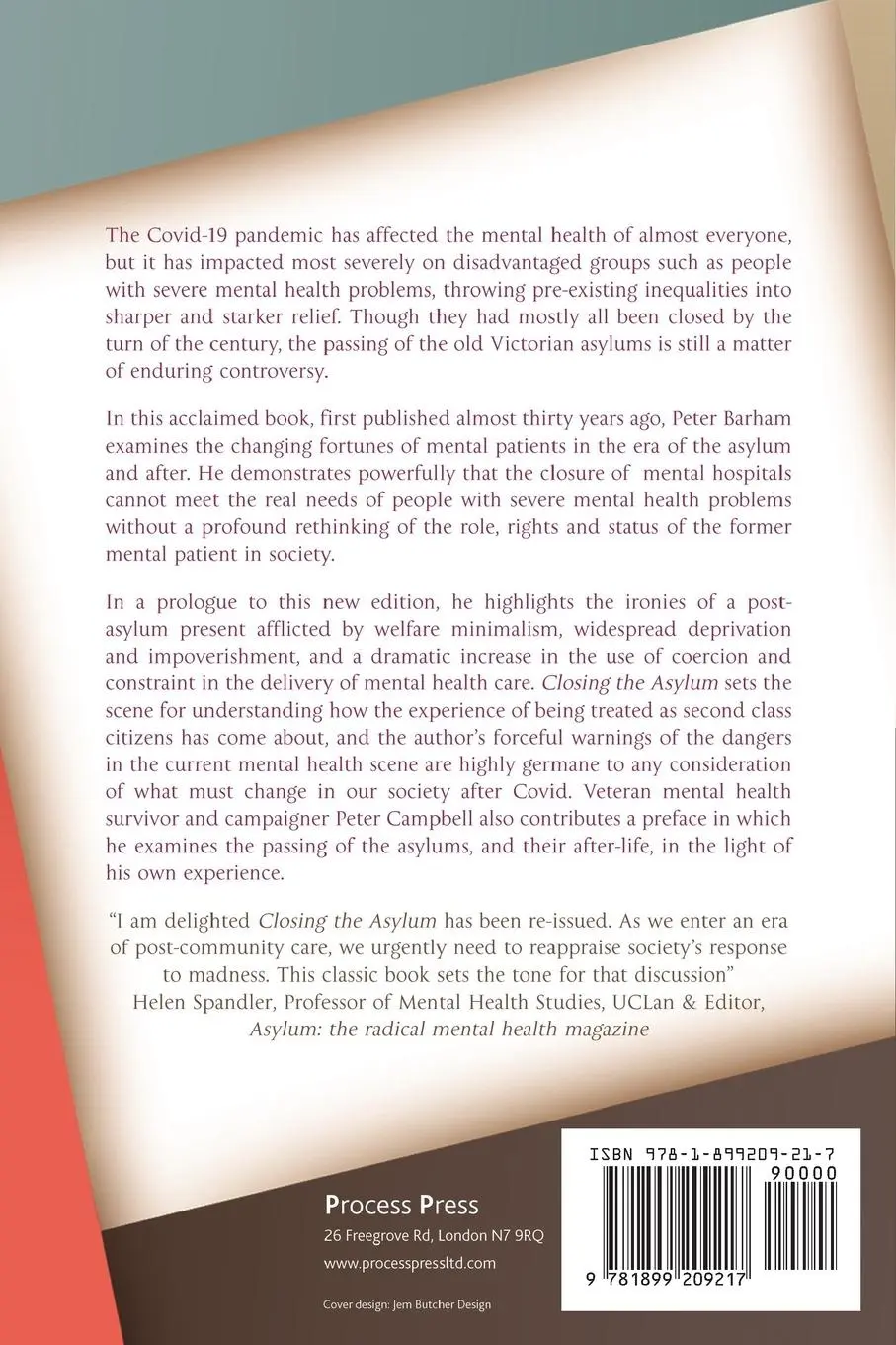 Rückseite: 9781899209217 | Closing The Asylum | The Mental Patient in Modern Society | Barham