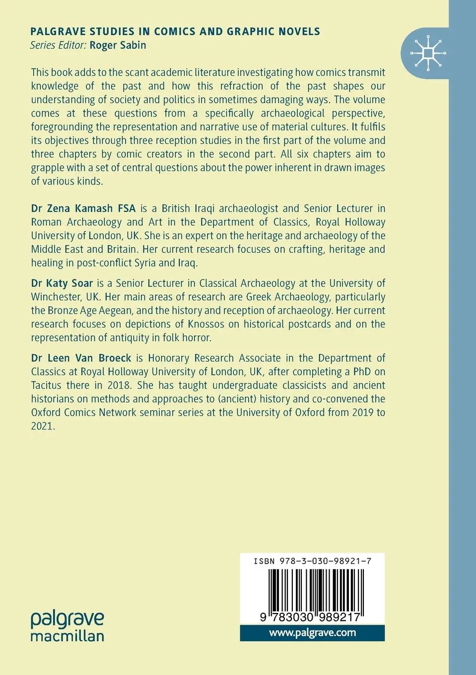 Rückseite: 9783030989217 | Comics and Archaeology | Zena Kamash (u. a.) | Taschenbuch | xiii