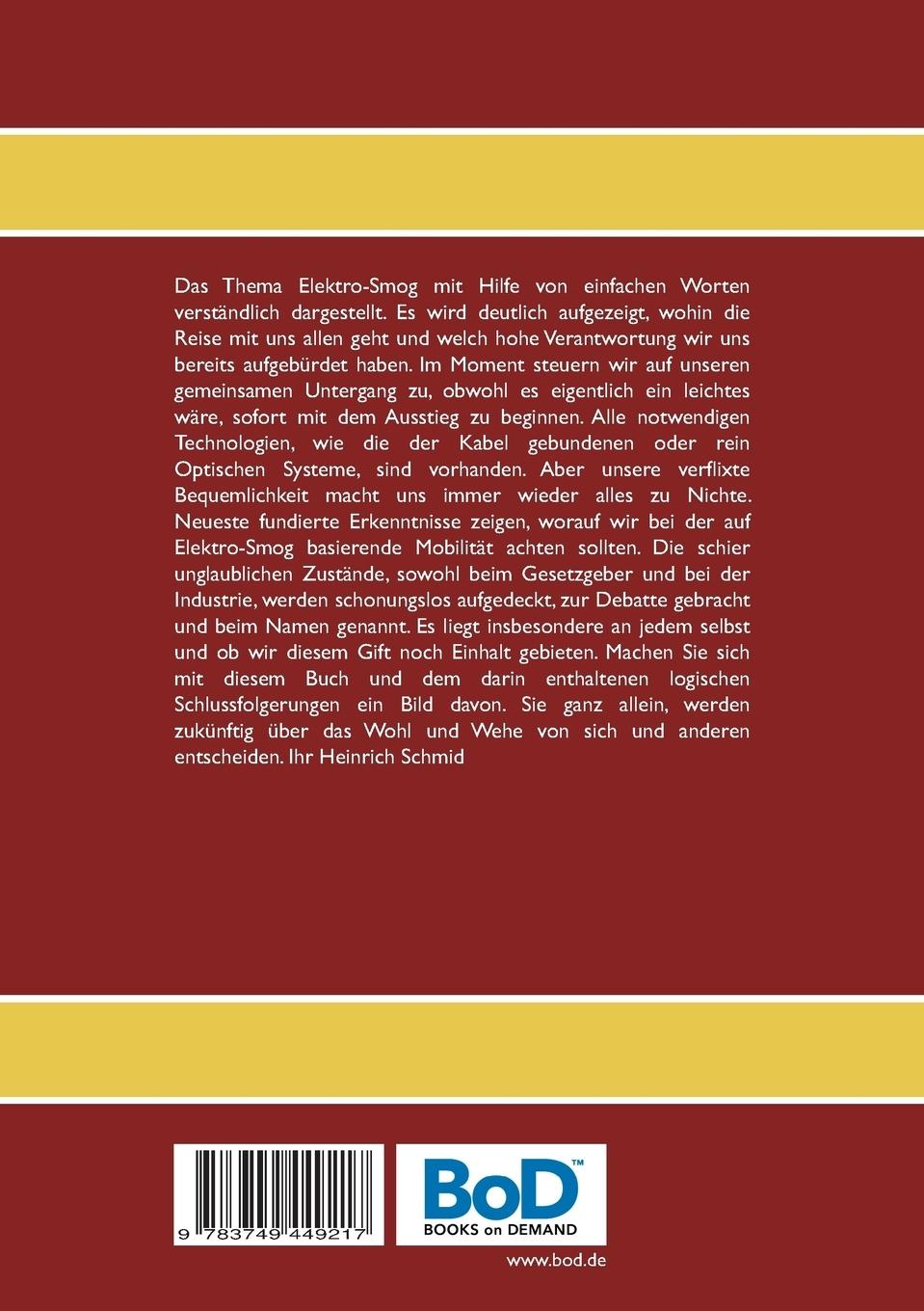 Rückseite: 9783749449217 | Mörderische Strahlung - Tödliche Konsequenzen | Heinrich Schmid | Buch