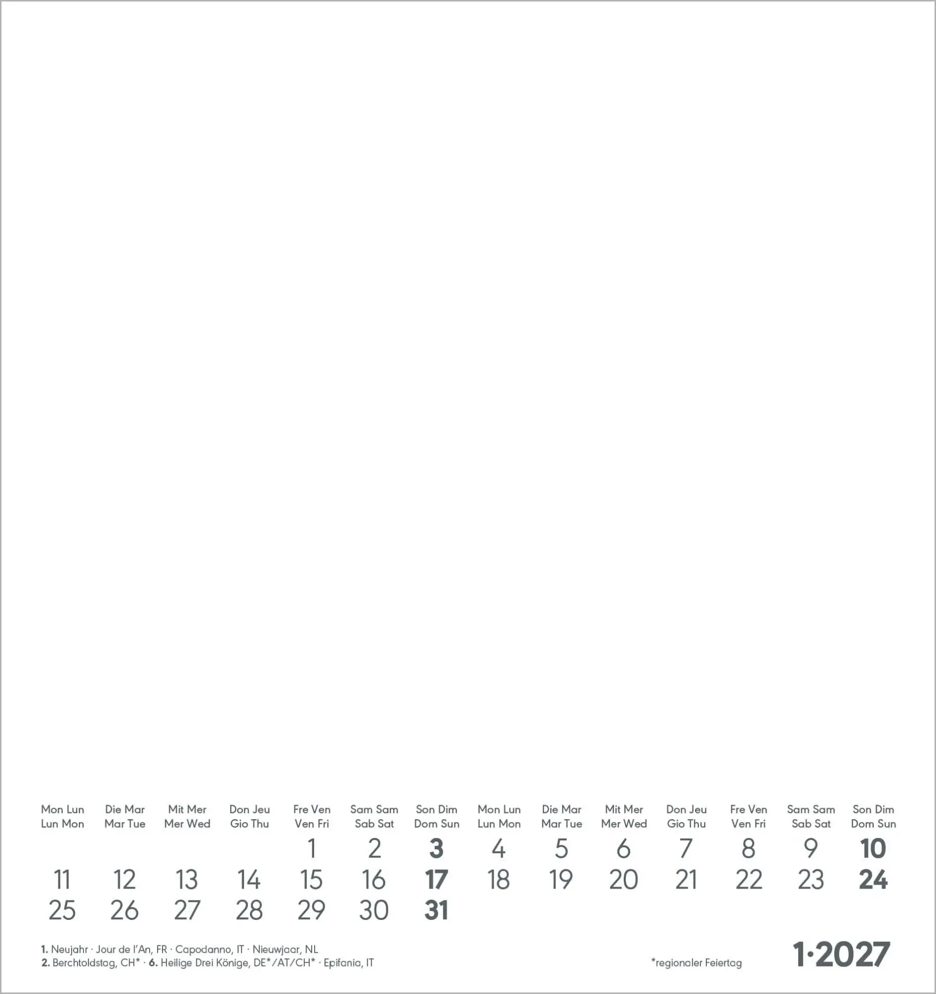 Bild: 4069095019317 | Kreativkalender S weiß 2027 | Neumann Verlage GmbH &amp; Co KG | Kalender