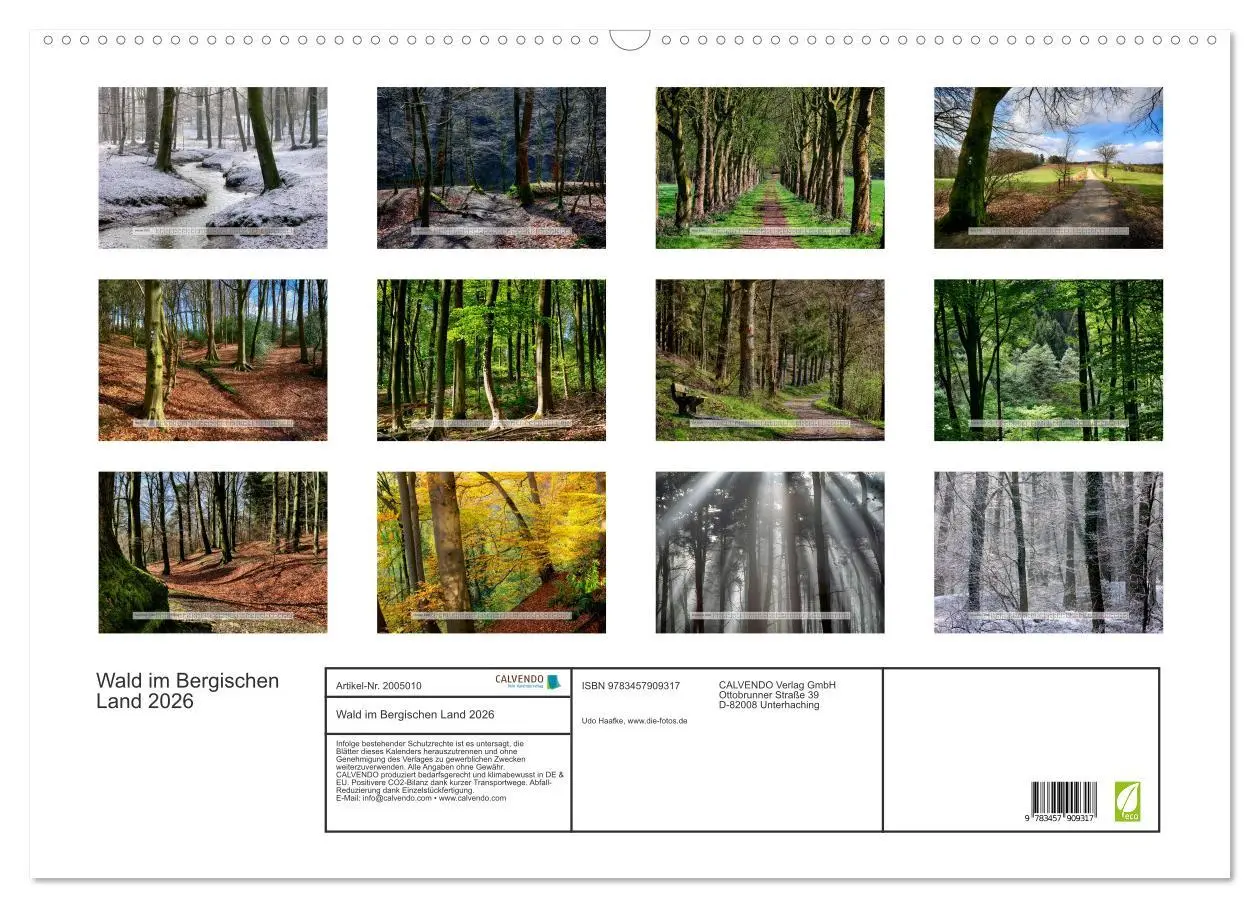 Bild: 9783457909317 | Wald im Bergischen Land 2026 (Wandkalender 2026 DIN A2 quer),...