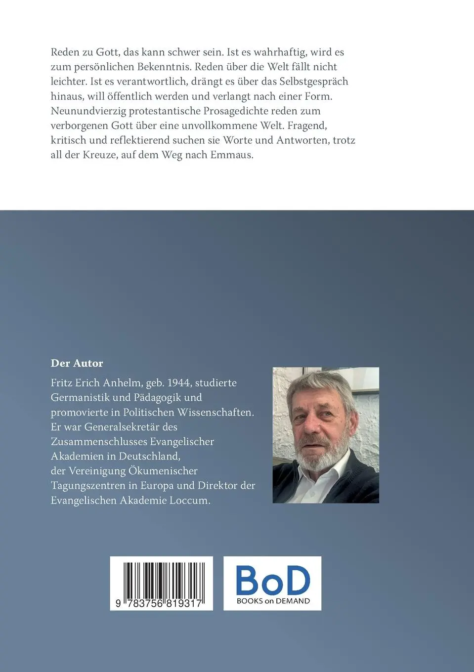 Rückseite: 9783756819317 | ... ja, trotz der Kreuze ... | Fritz Erich Anhelm | Taschenbuch | 2022