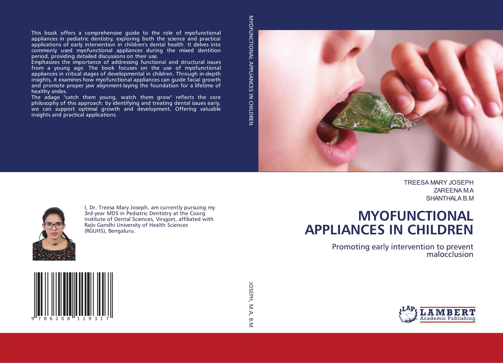 Cover: 9786208119317 | MYOFUNCTIONAL APPLIANCES IN CHILDREN | Treesa Mary Joseph (u. a.)