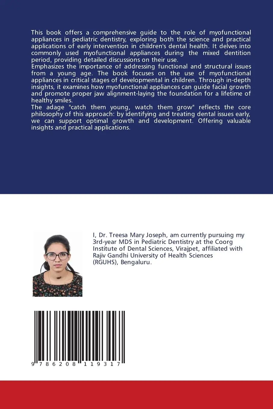 Rückseite: 9786208119317 | MYOFUNCTIONAL APPLIANCES IN CHILDREN | Treesa Mary Joseph (u. a.)