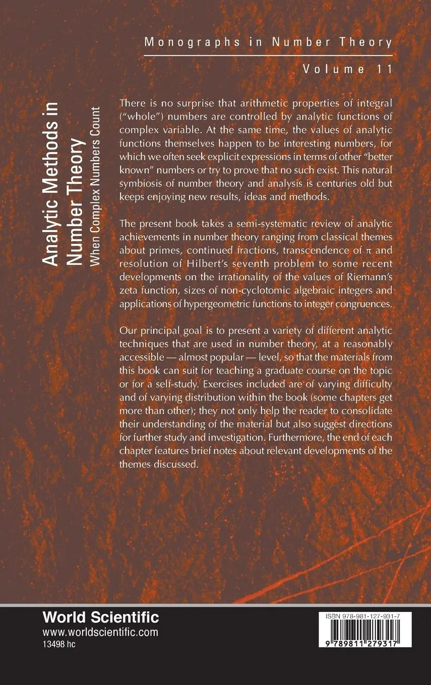 Rückseite: 9789811279317 | ANALYTIC METHODS IN NUMBER THEORY | Wadim Zudilin | Buch | Englisch