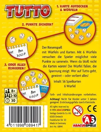 Bild: 4011898089417 | Tutto | Volle Lotte | Christof Tisch | Spiel | In Spielebox | 08941