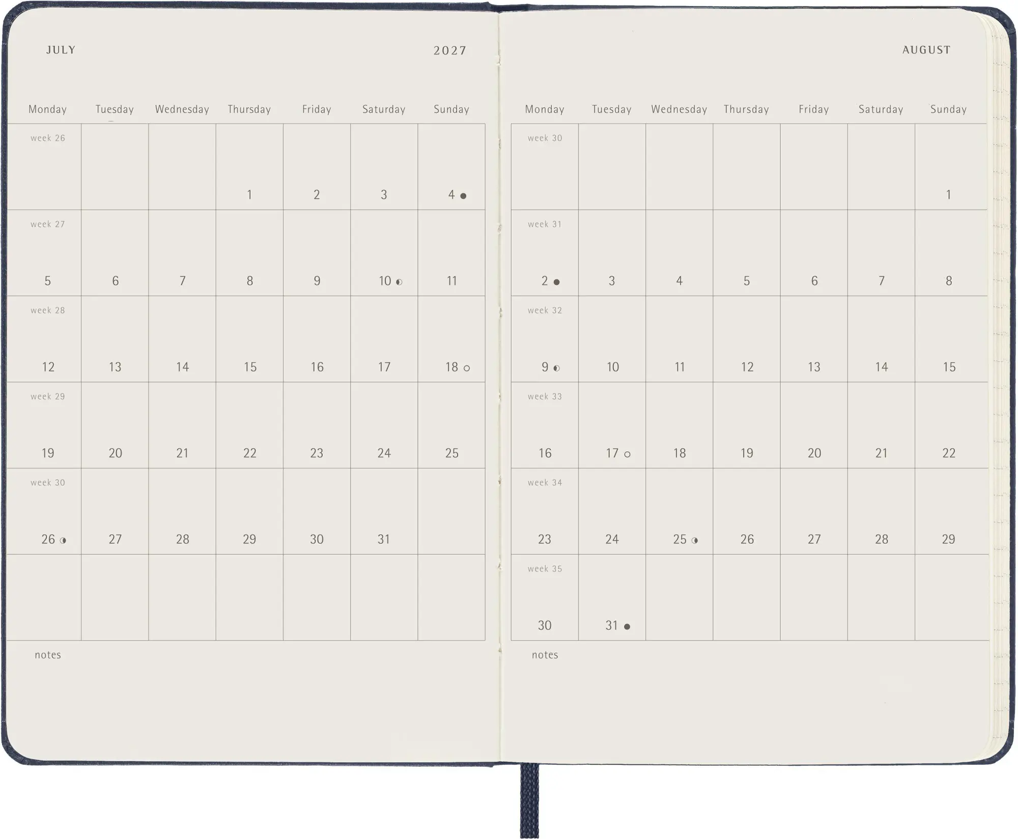 Bild: 8056999279417 | Moleskine 12 Monate Tageskalender 2027, Pocket/A6, 1 Tag = 1 Seite,...