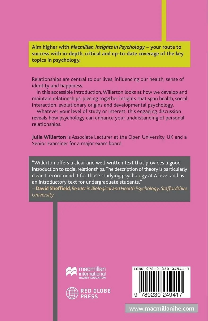 Rückseite: 9780230249417 | The Psychology of Relationships | Julia Willerton | Taschenbuch | 2010