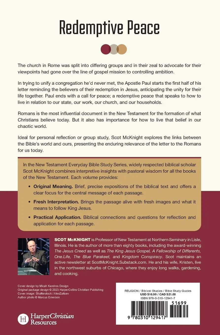 Rückseite: 9780310129417 | Romans | Experiencing Peace Together in a Chaotic World | Mcknight