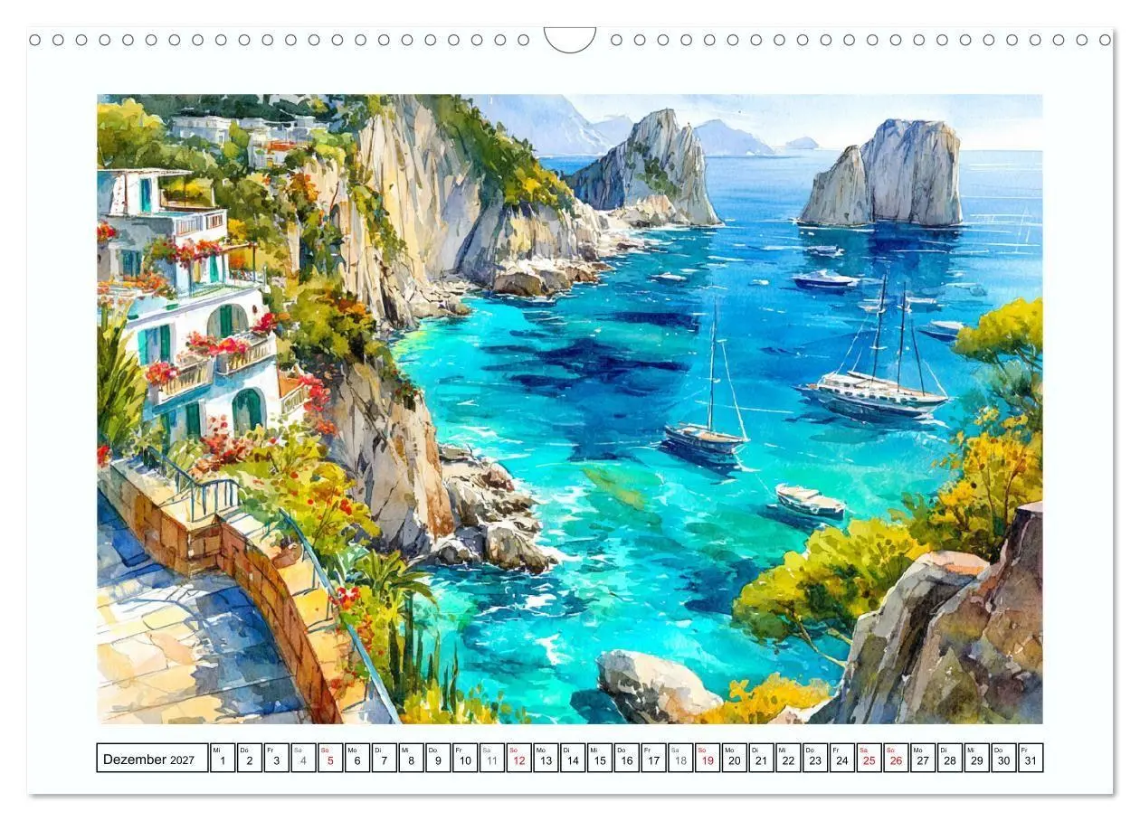 Bild: 9783516779417 | Italien. Eine malerische Reise durch den Süden (Wandkalender 2027...