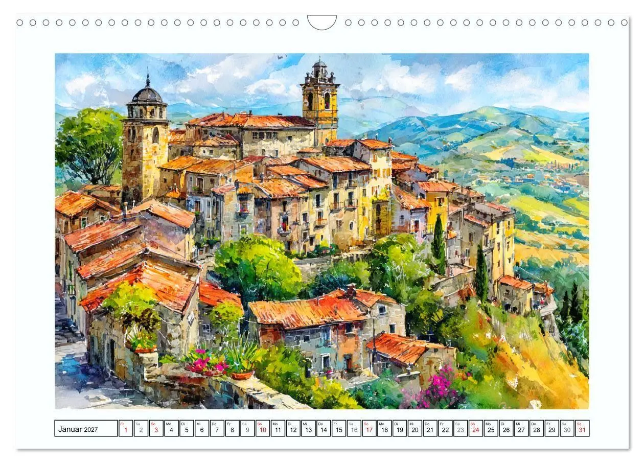 Bild: 9783516779417 | Italien. Eine malerische Reise durch den Süden (Wandkalender 2027...