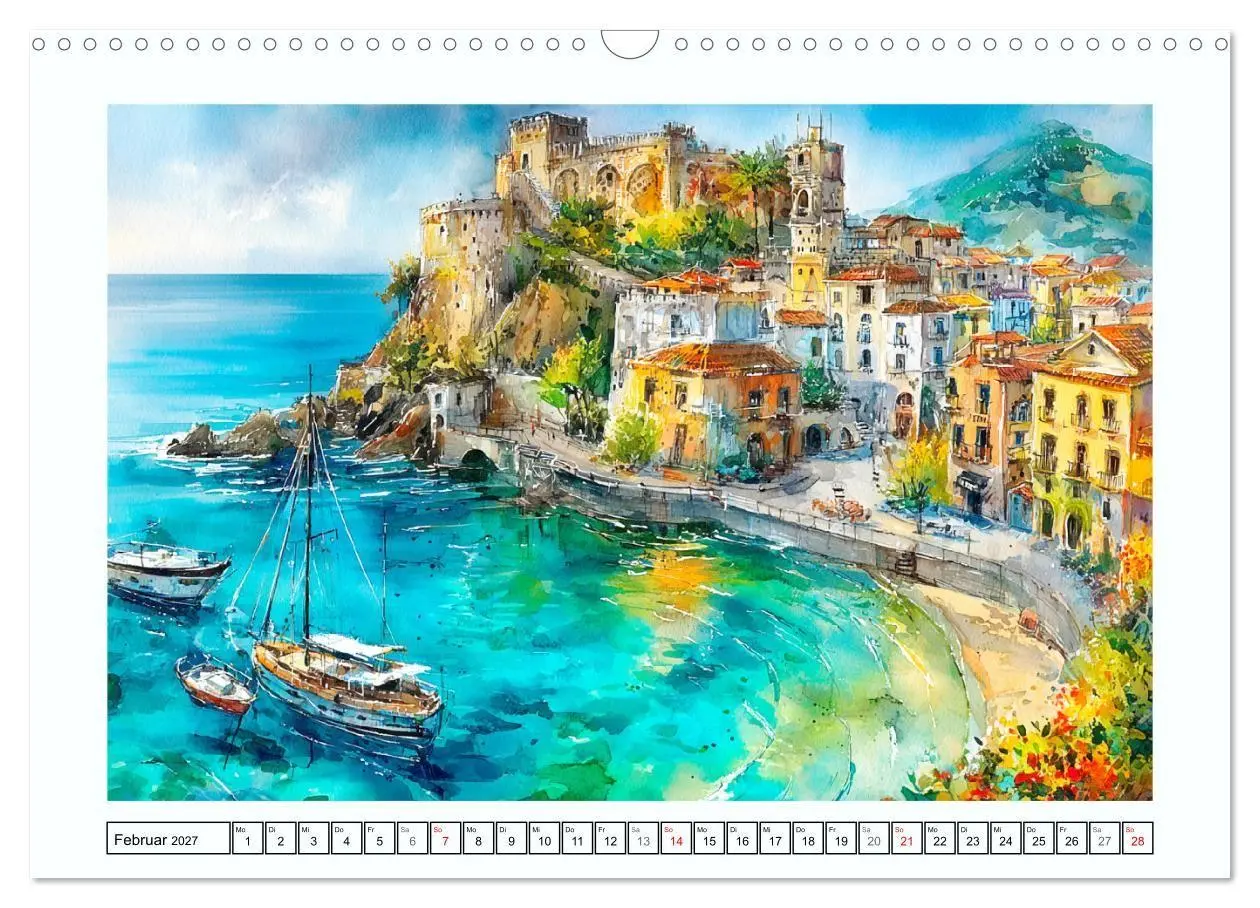 Bild: 9783516779417 | Italien. Eine malerische Reise durch den Süden (Wandkalender 2027...