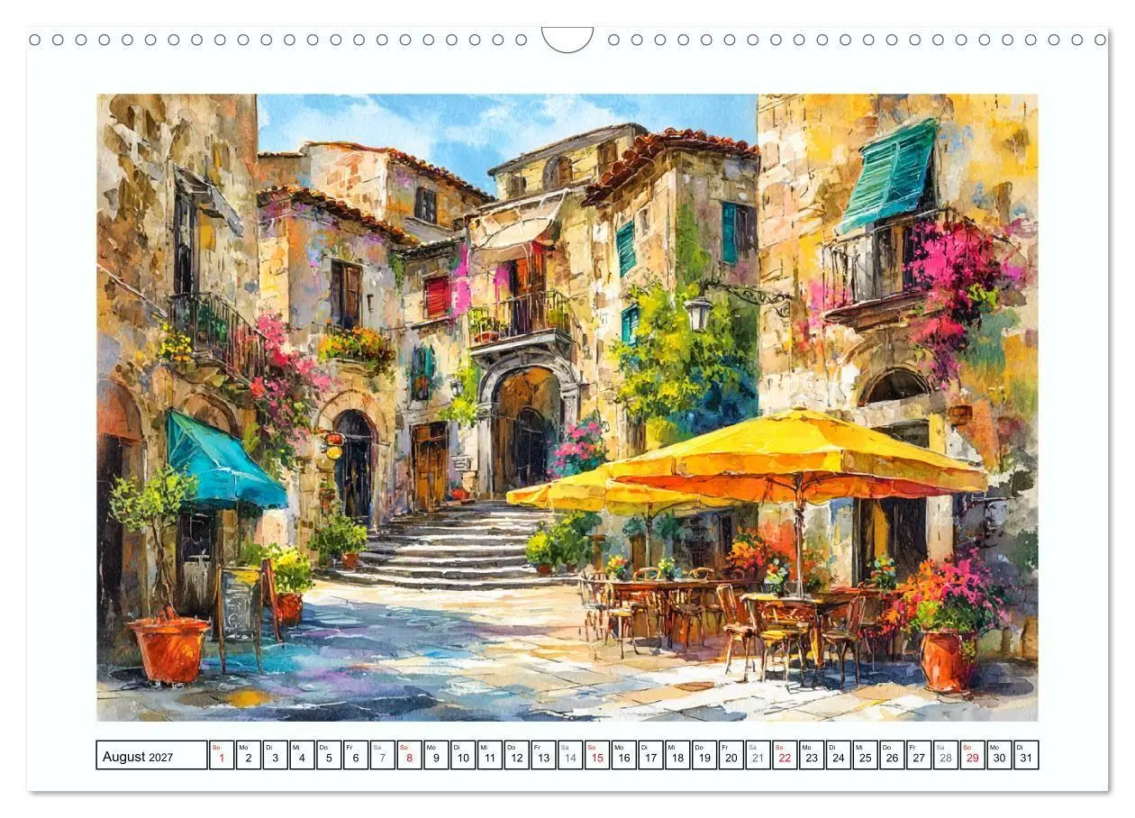 Bild: 9783516779417 | Italien. Eine malerische Reise durch den Süden (Wandkalender 2027...
