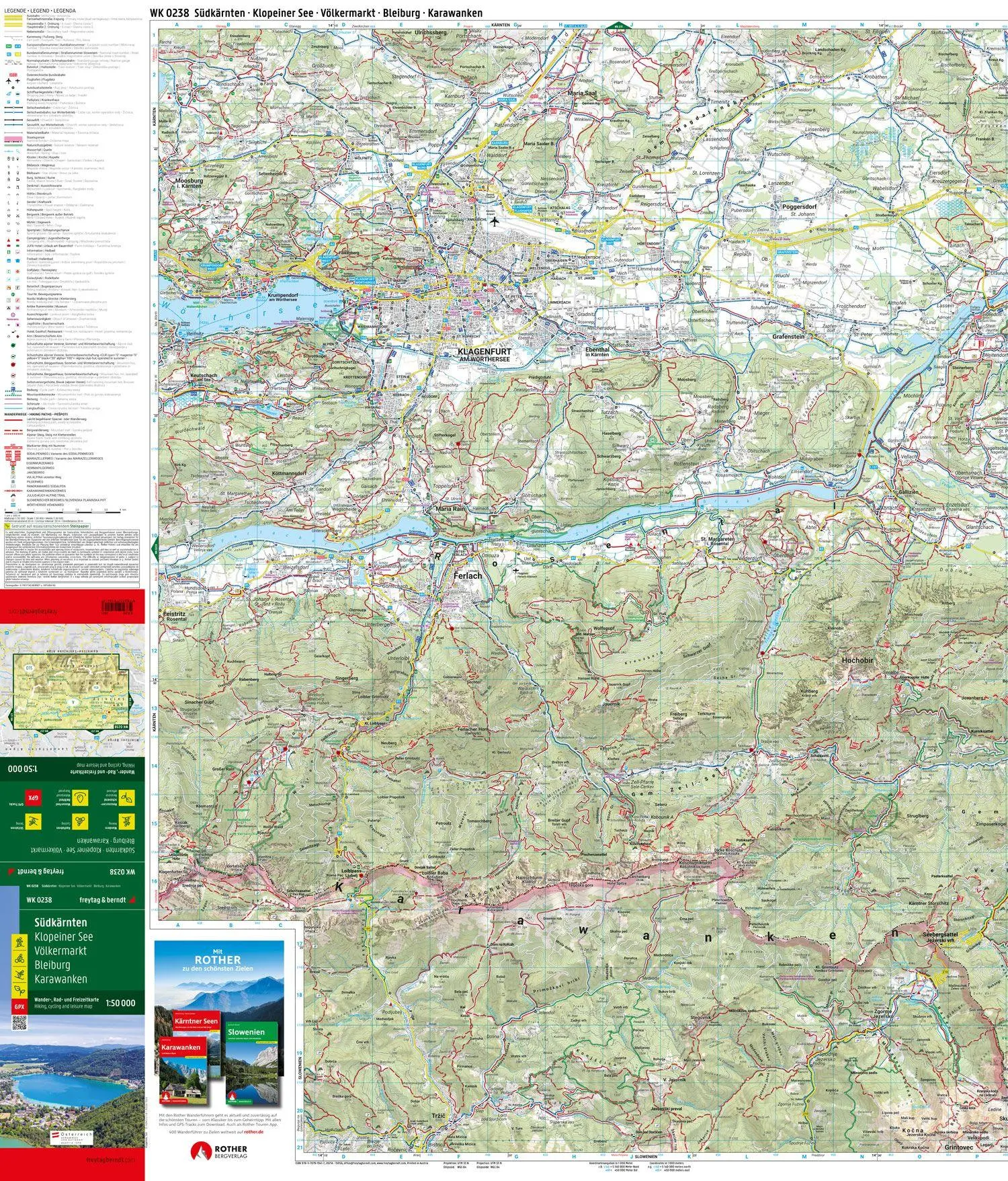 Bild: 9783707919417 | freytag &amp; berndt Wanderkarte WK 0238 Südkärnten, Klopeiner See -...