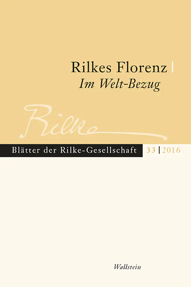 Cover: 9783835319417 | Rilkes Florenz / Rilke im Welt-Bezug | Jörg Paulus (u. a.) | Buch
