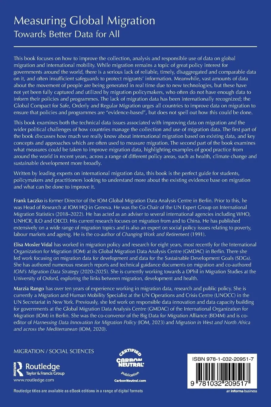 Rückseite: 9781032209517 | Measuring Global Migration | Towards Better Data for All | Taschenbuch