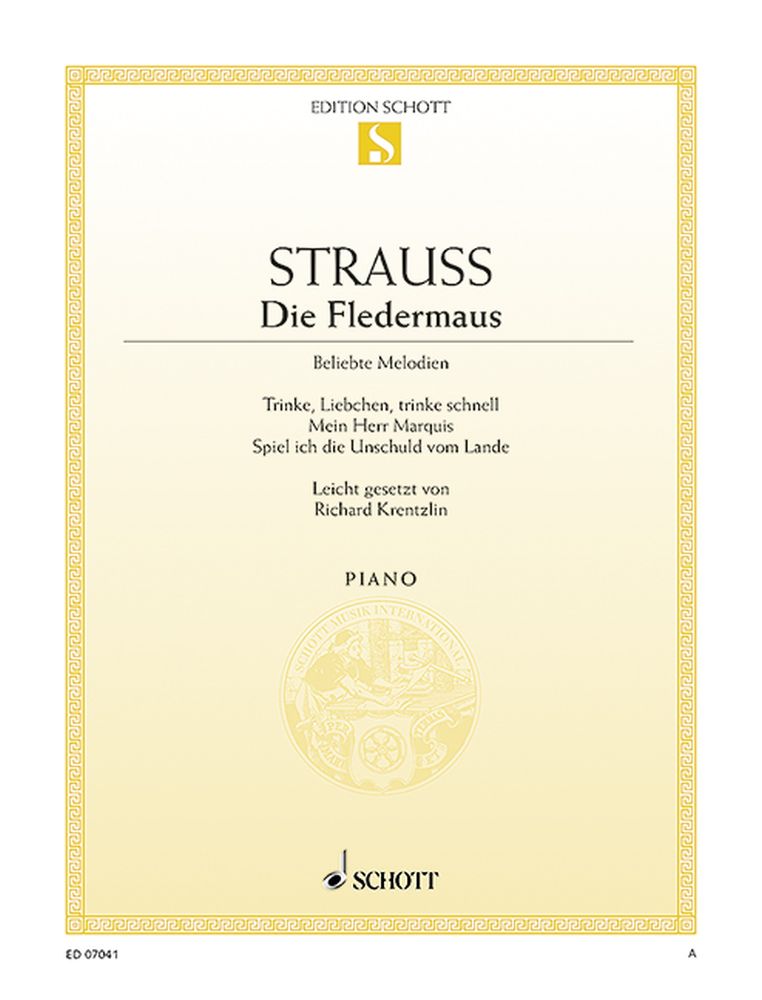 Cover: 9790001089517 | Die Fledermaus | Johann Strauss Jr. | Buch | Schott Music