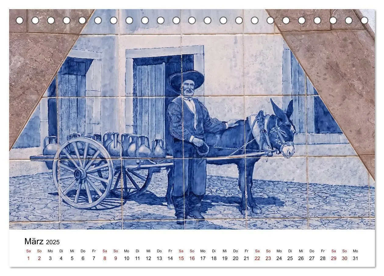 Bild: 9783435029617 | Azulejos - Portugals beliebte Kachel Kunst (Tischkalender 2025 DIN...