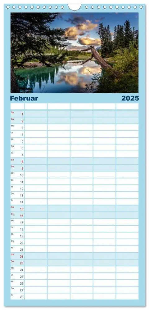 Bild: 9783457119617 | Familienplaner 2025 - West-Kanada mit 5 Spalten (Wandkalender, 21 x...