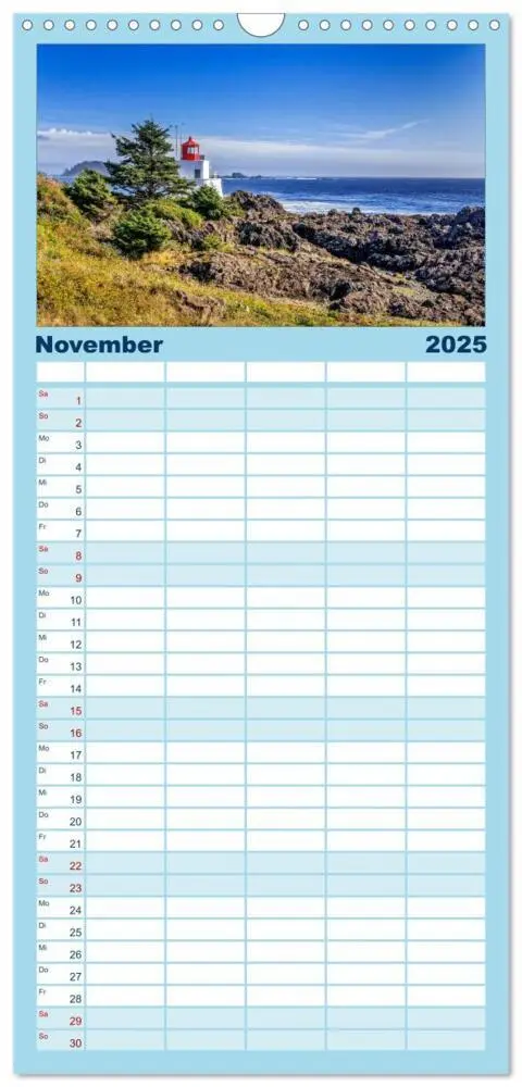 Bild: 9783457119617 | Familienplaner 2025 - West-Kanada mit 5 Spalten (Wandkalender, 21 x...