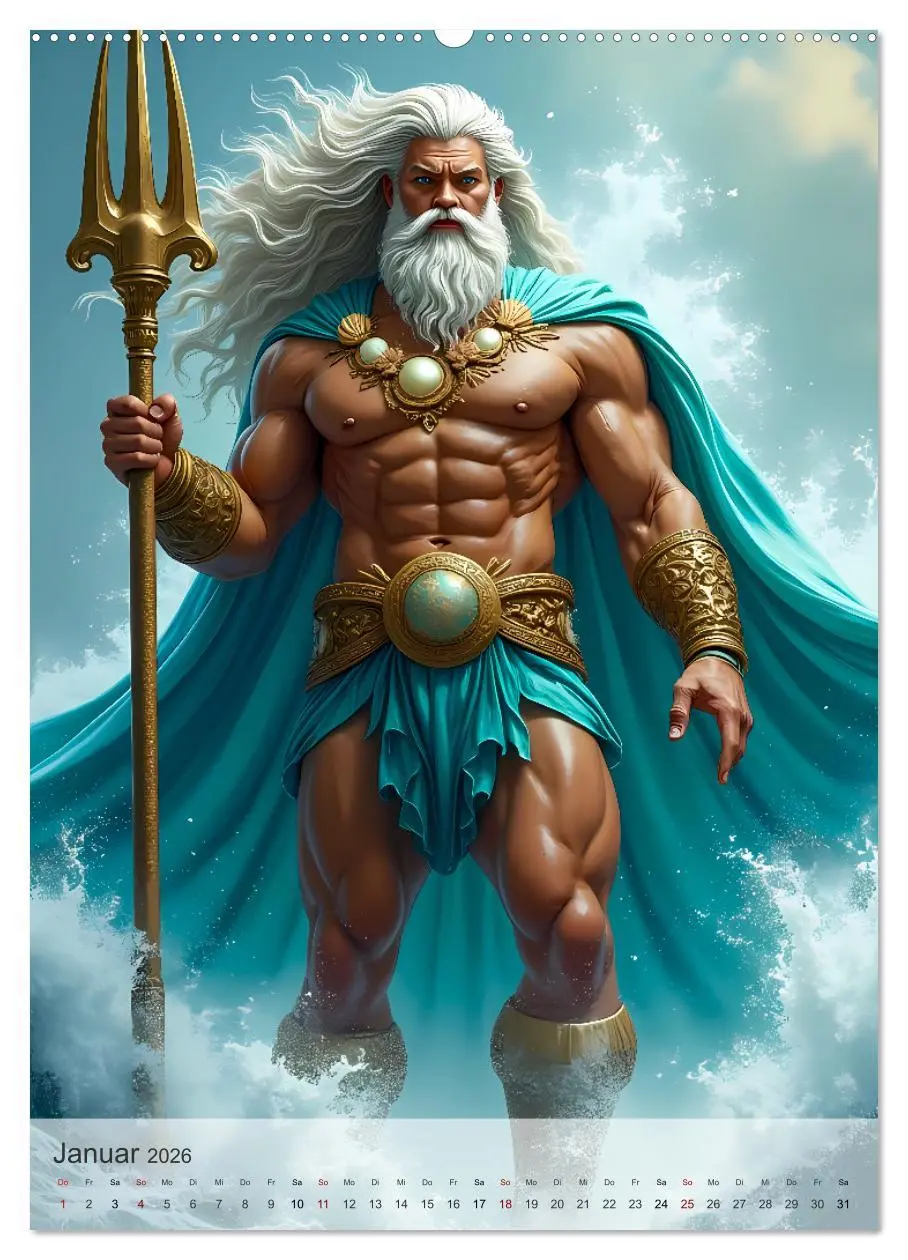 Bild: 9783457289617 | Griechische Mythologie - Götter, Helden und Monster (Wandkalender...