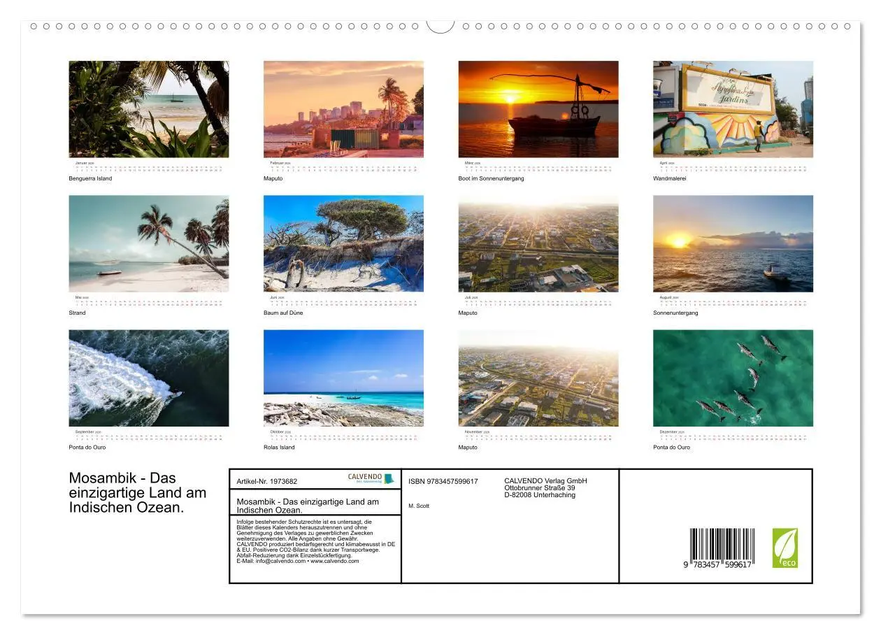 Bild: 9783457599617 | Mosambik - Das einzigartige Land am Indischen Ozean. (Wandkalender...
