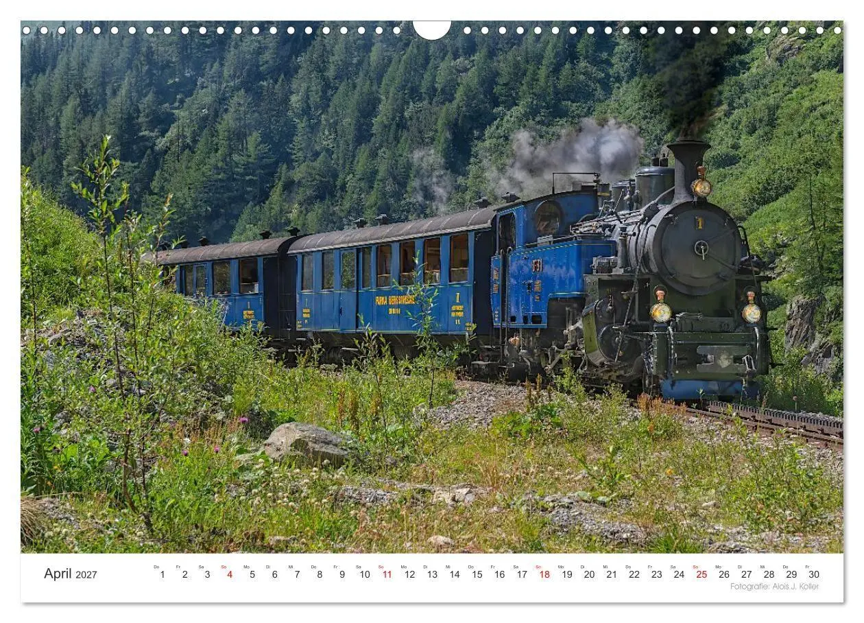 Bild: 9783569849617 | Mit Dampf am Furkapass (Wandkalender 2027 DIN A3 quer), CALVENDO...