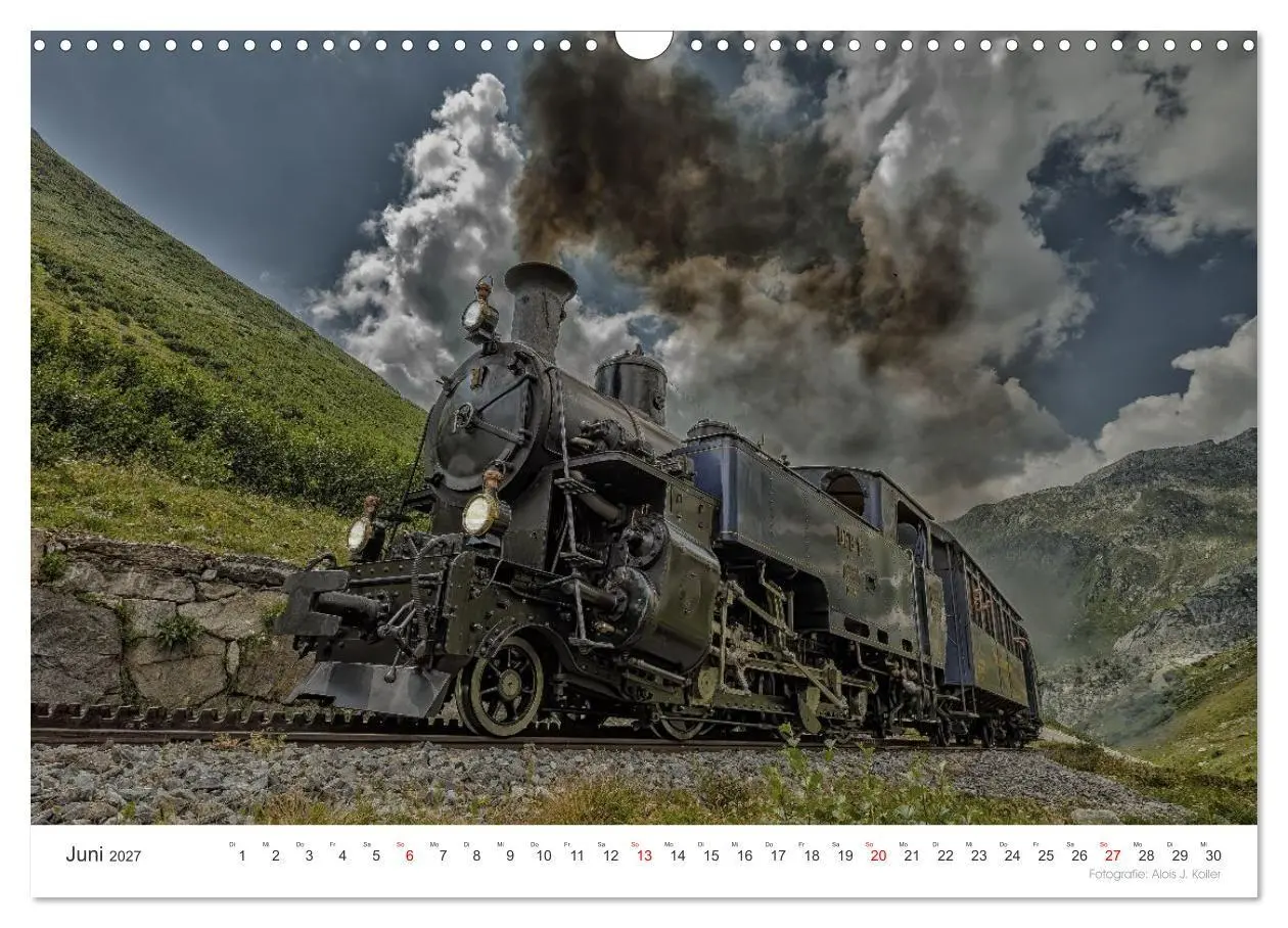 Bild: 9783569849617 | Mit Dampf am Furkapass (Wandkalender 2027 DIN A3 quer), CALVENDO...
