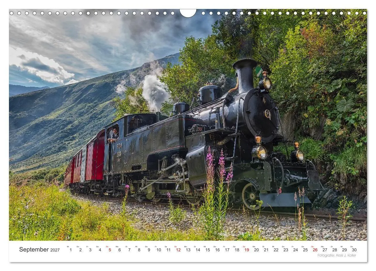 Bild: 9783569849617 | Mit Dampf am Furkapass (Wandkalender 2027 DIN A3 quer), CALVENDO...