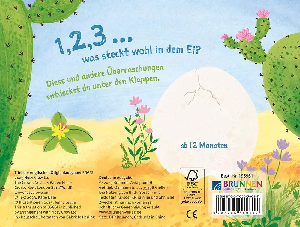 Rückseite: 9783765559617 | 1, 2, 3 ... was schlüpft da aus dem Ei? | Katie Dale | Buch | 10 S.