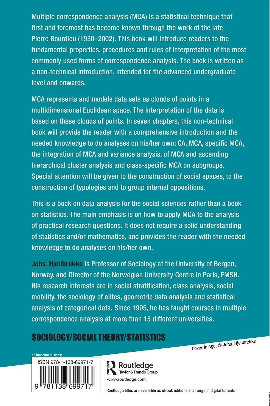 Rückseite: 9781138699717 | Multiple Correspondence Analysis for the Social Sciences | Hjellbrekke