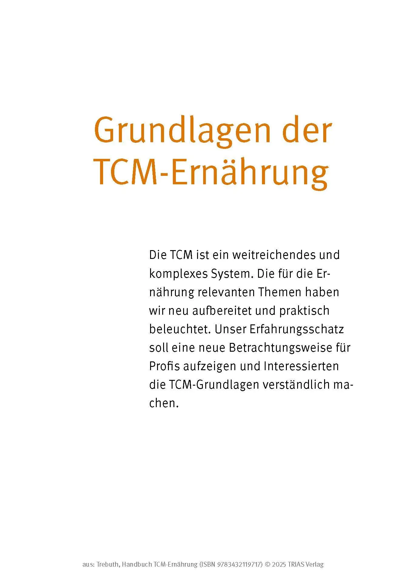 Bild: 9783432119717 | Handbuch TCM-Ernährung | Beatrice Trebuth (u. a.) | Taschenbuch | 2025