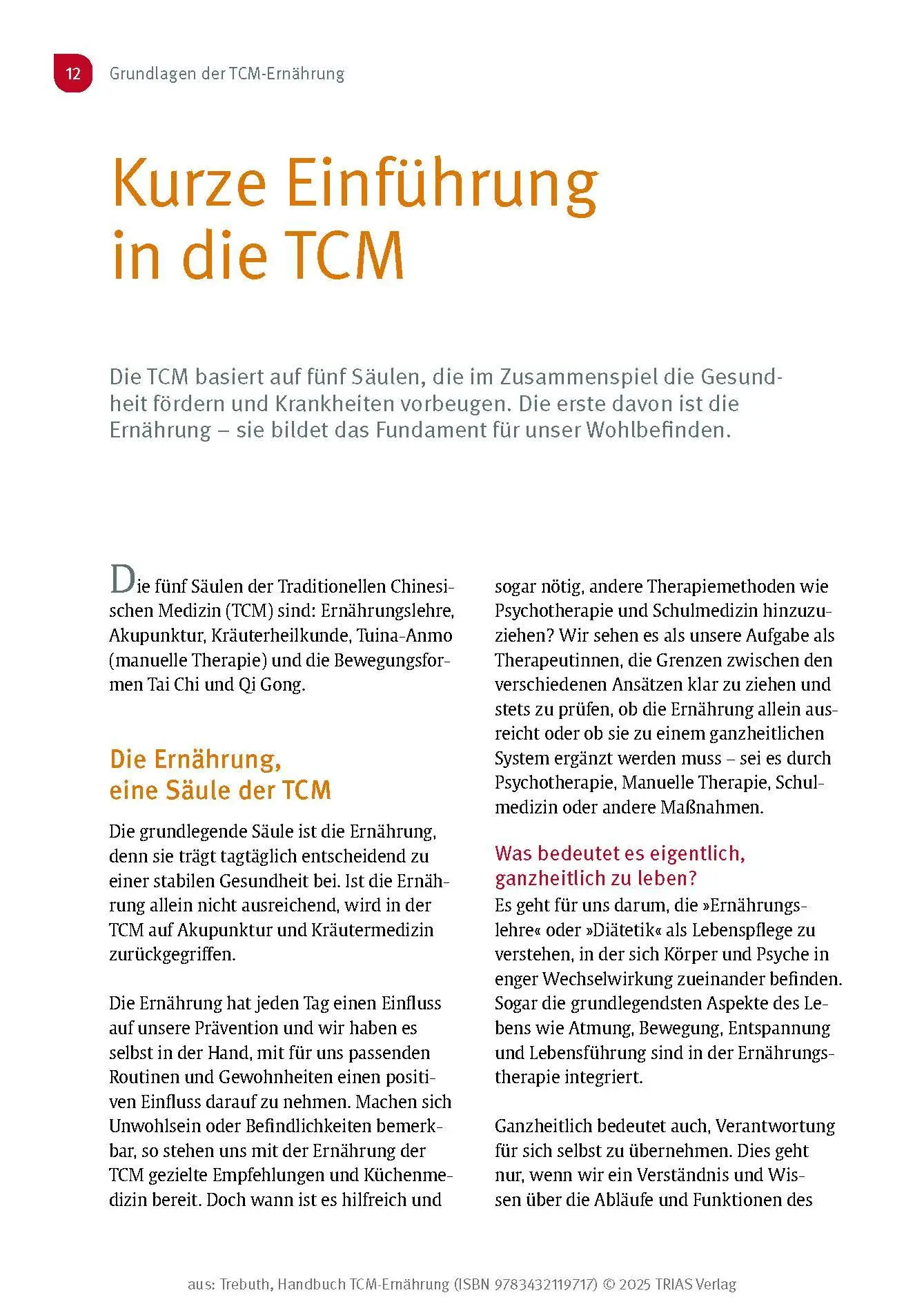 Bild: 9783432119717 | Handbuch TCM-Ernährung | Beatrice Trebuth (u. a.) | Taschenbuch | 2025
