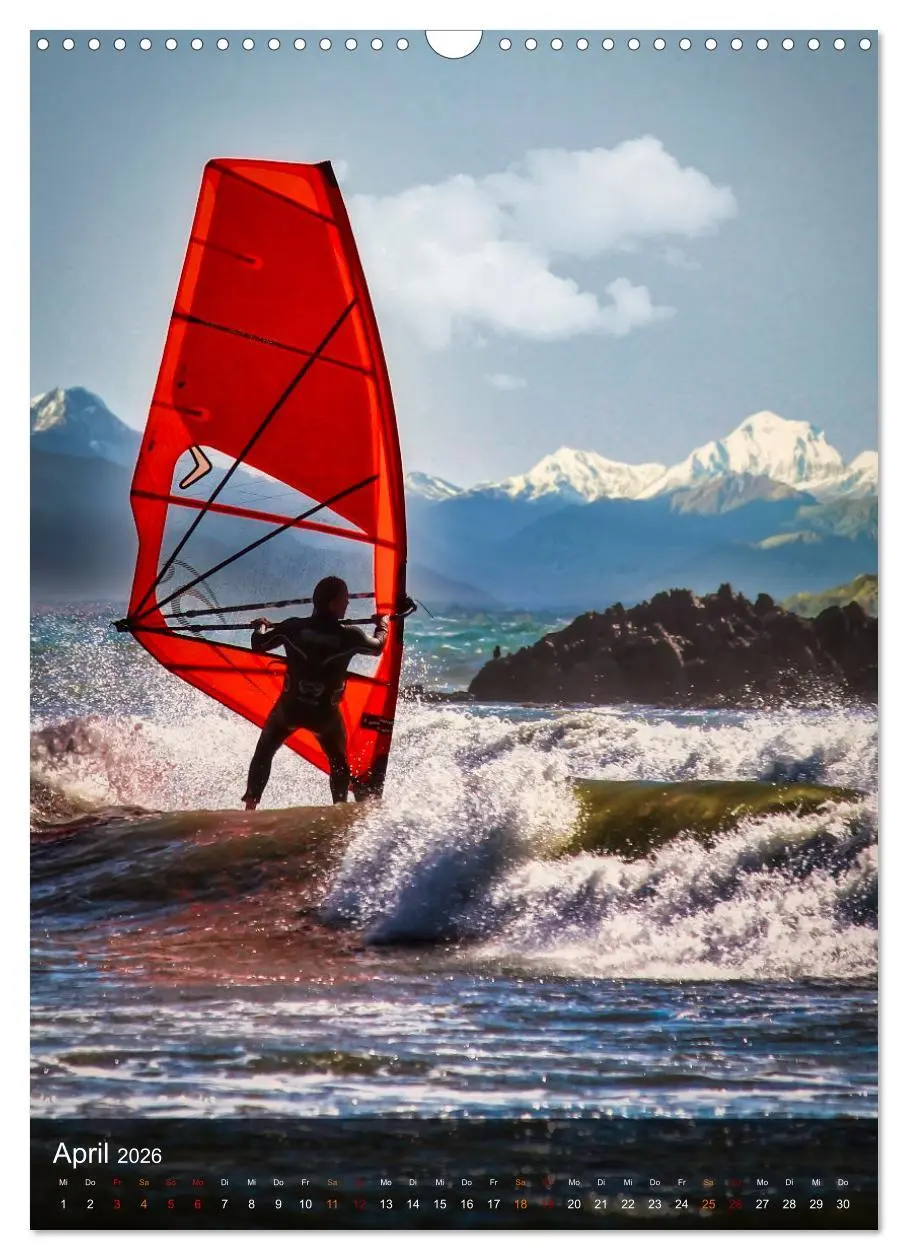 Bild: 9783516369717 | Windsurfing - Wind und Wellen (Wandkalender 2026 DIN A3 hoch),...