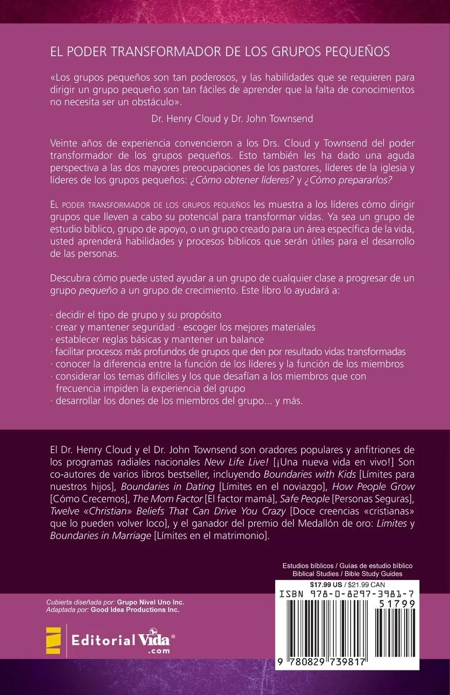 Rückseite: 9780829739817 | El Poder Transformador de Los Grupos Peque¿¿os | Henry Cloud (u. a.)