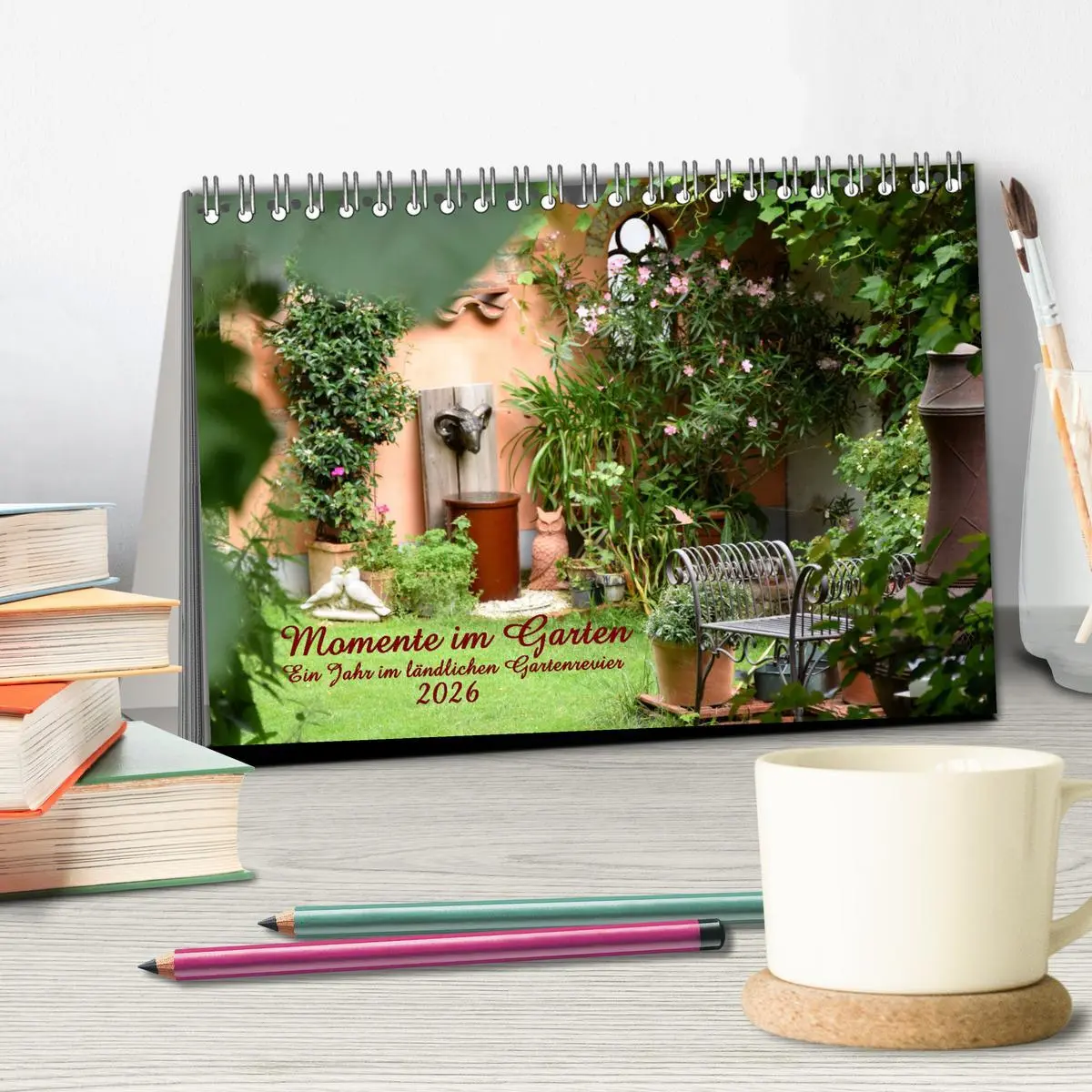 Bild: 9783457269817 | Momente im Garten (Tischkalender 2026 DIN A5 quer), CALVENDO...