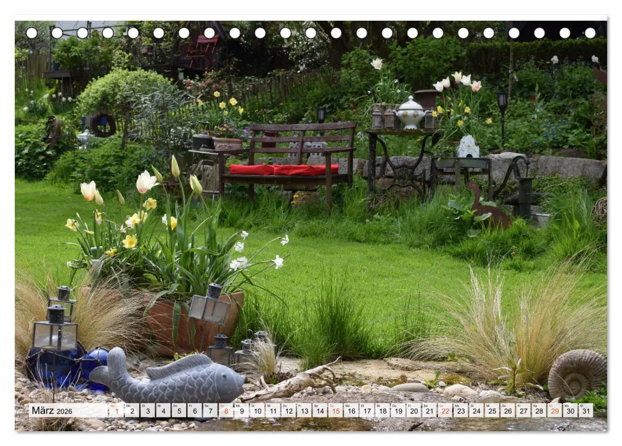 Bild: 9783457269817 | Momente im Garten (Tischkalender 2026 DIN A5 quer), CALVENDO...