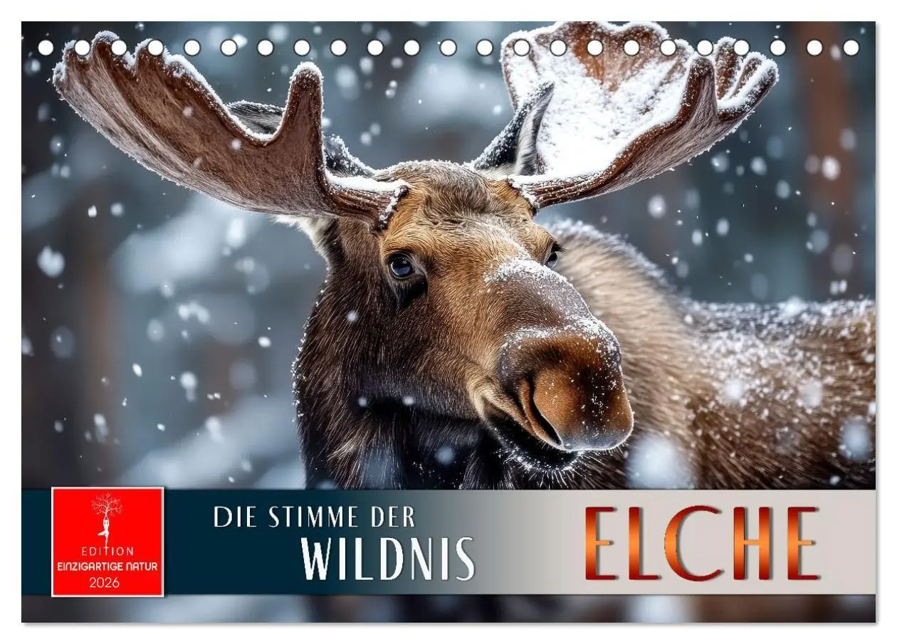 Cover: 9783457339817 | Elche - die Stimme der Wildnis (Tischkalender 2026 DIN A5 quer),...
