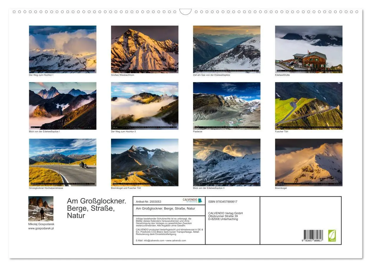 Bild: 9783457889817 | Am Großglockner. Berge, Straße, Natur (Wandkalender 2026 DIN A2...