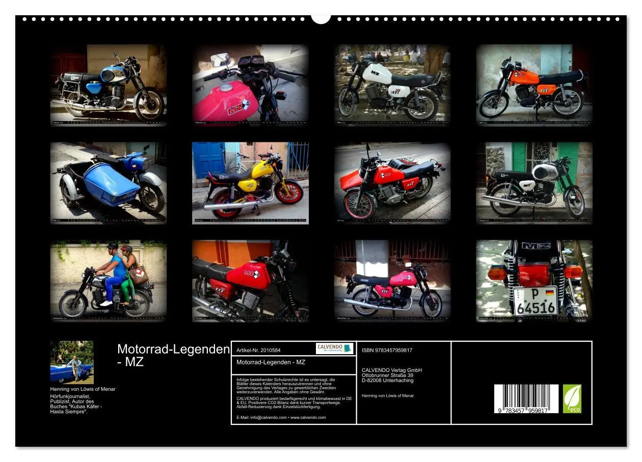 Bild: 9783457959817 | Motorrad-Legenden - MZ (hochwertiger Premium Wandkalender 2026 DIN...