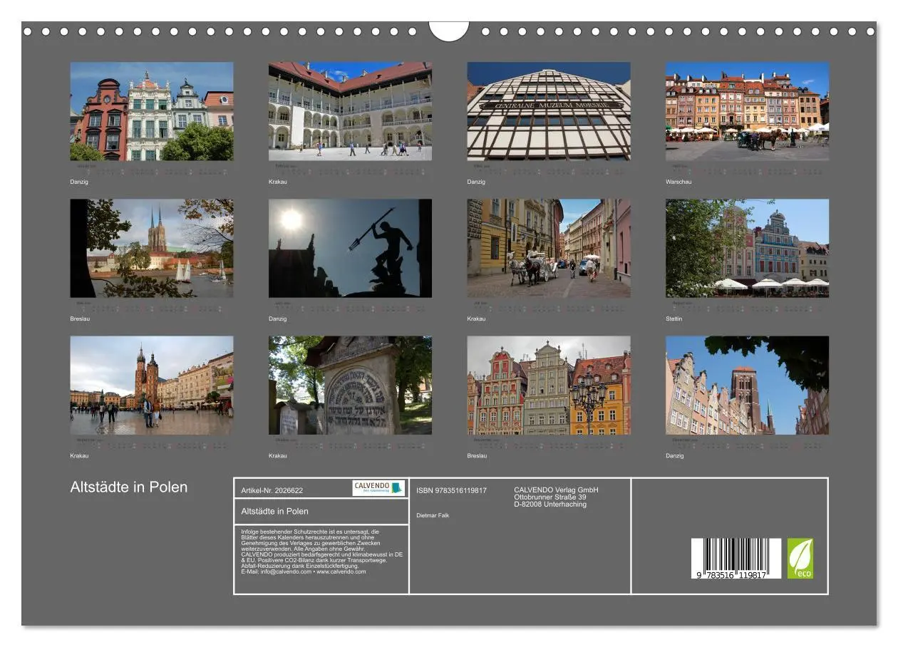 Bild: 9783516119817 | Altstädte in Polen (Wandkalender 2026 DIN A3 quer), CALVENDO...