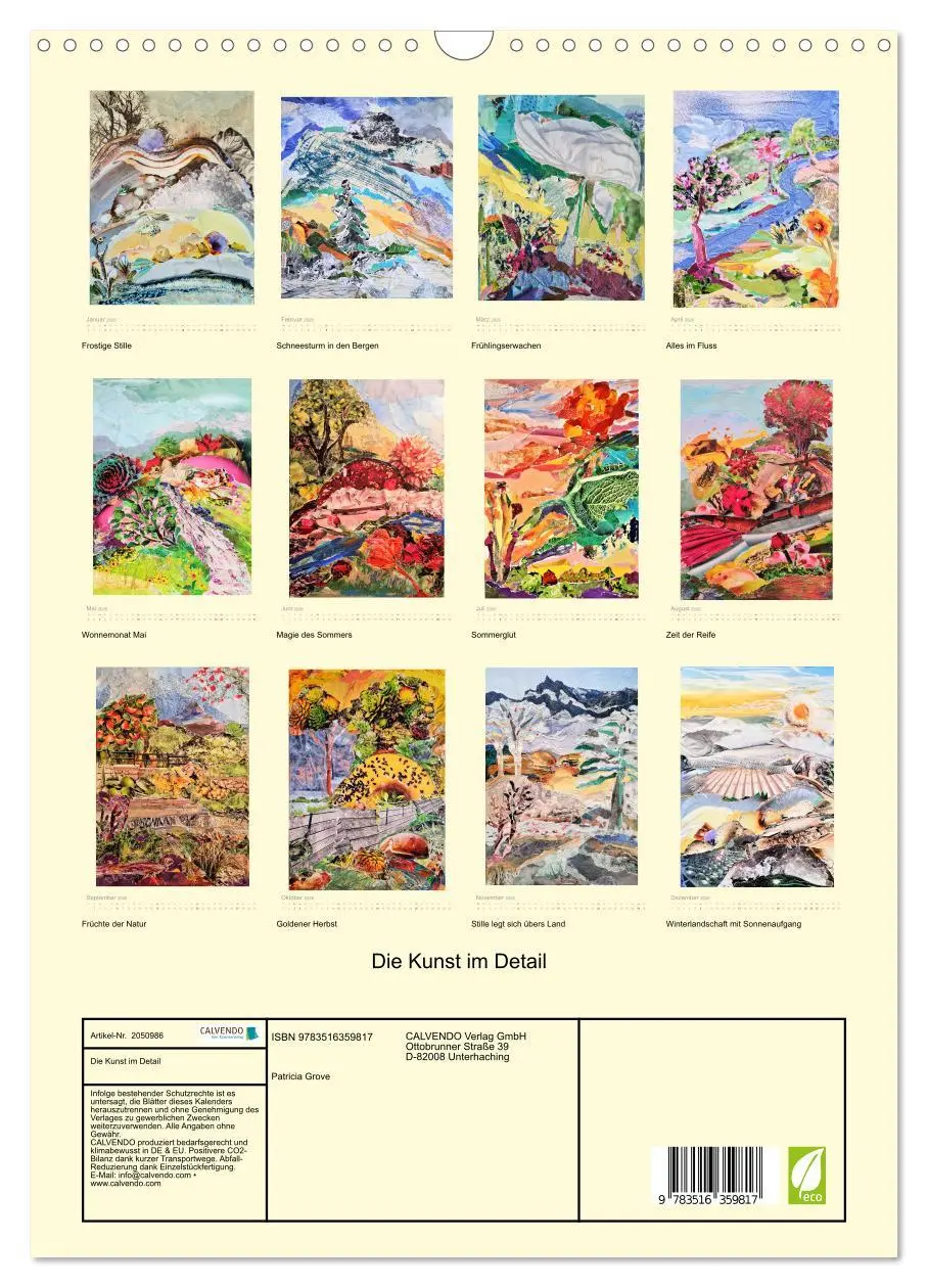 Bild: 9783516359817 | Die Kunst im Detail (Wandkalender 2026 DIN A3 hoch), CALVENDO...