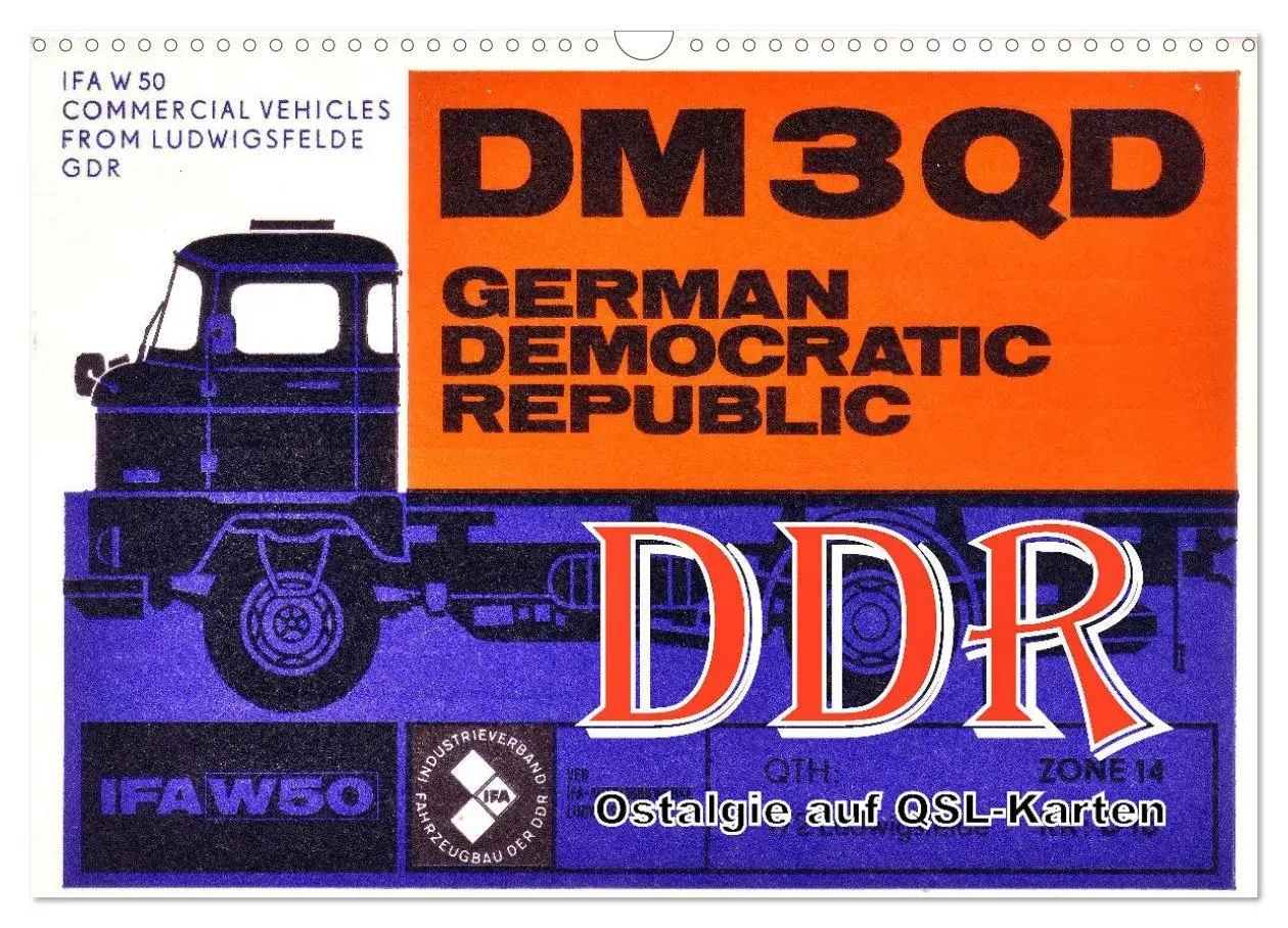 Cover: 9783516979817 | DDR - Ostalgie auf QSL-Karten (Wandkalender 2027 DIN A3 quer),...